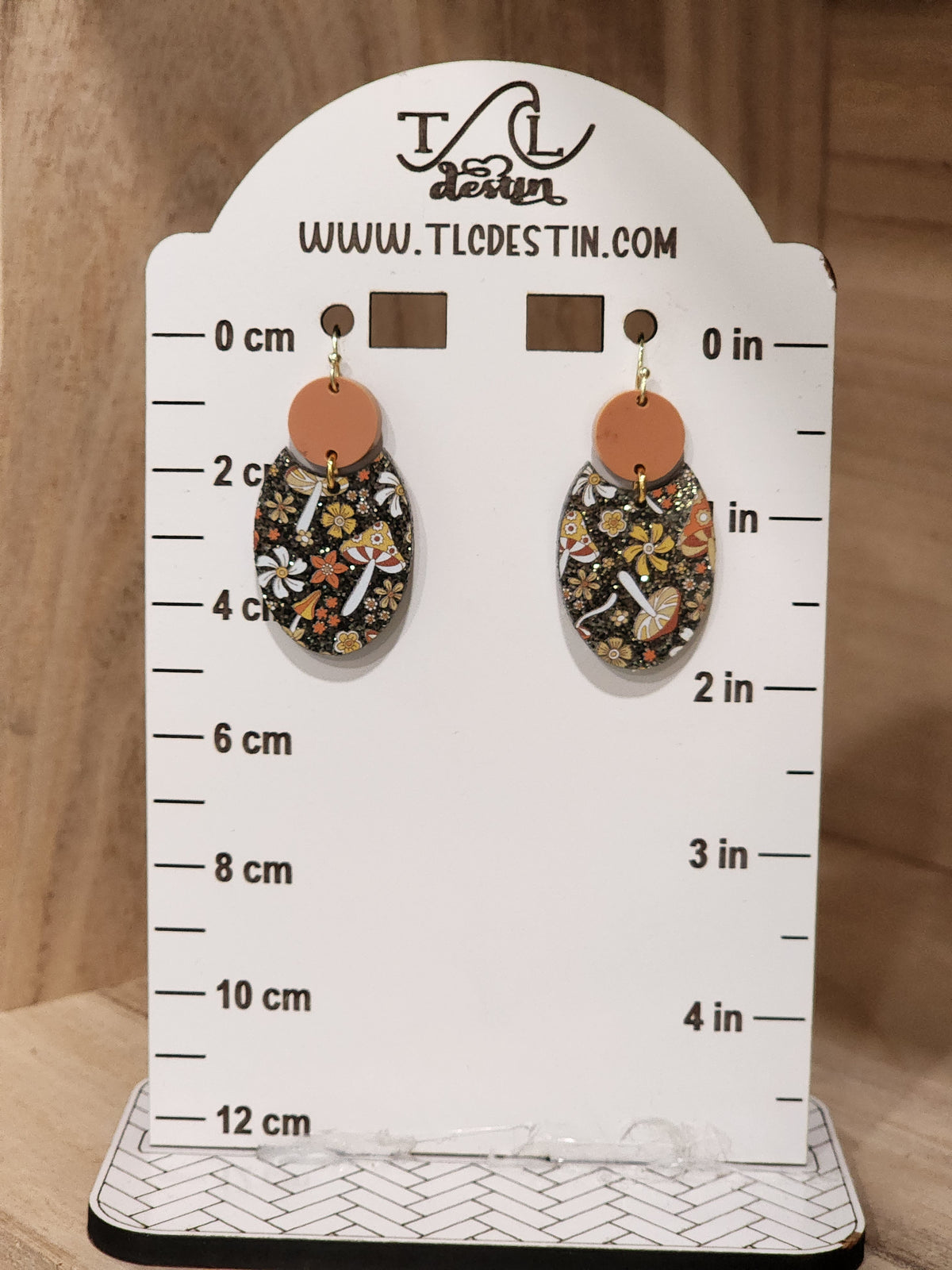 Vintage mushroom earrings