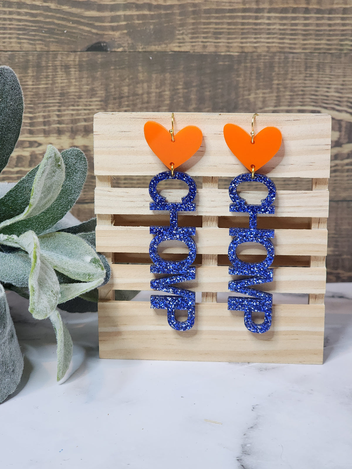 Orange and blue gameday Earrings