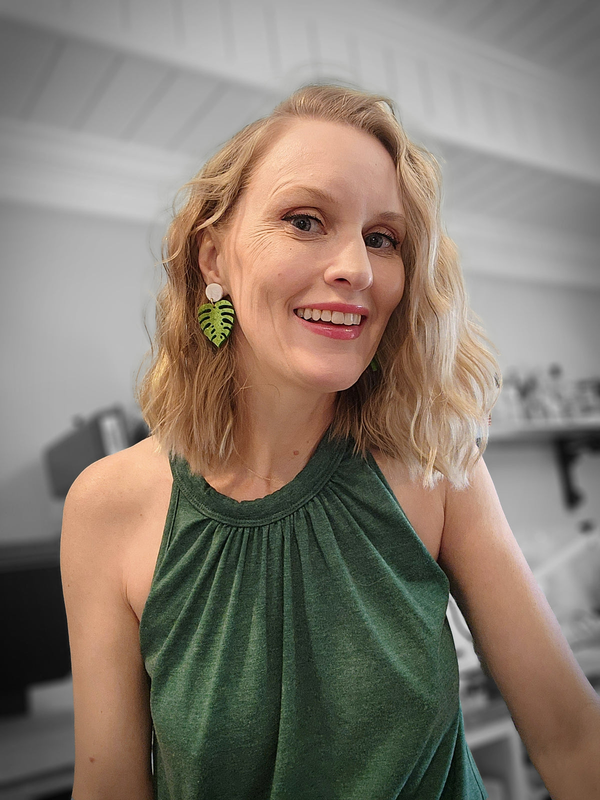 Monstera Earrings