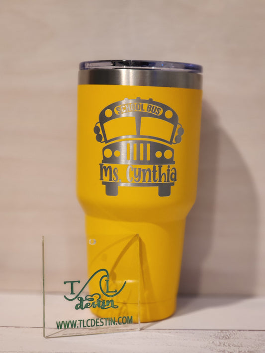 Custom Engraved Bus Driver Tumbler