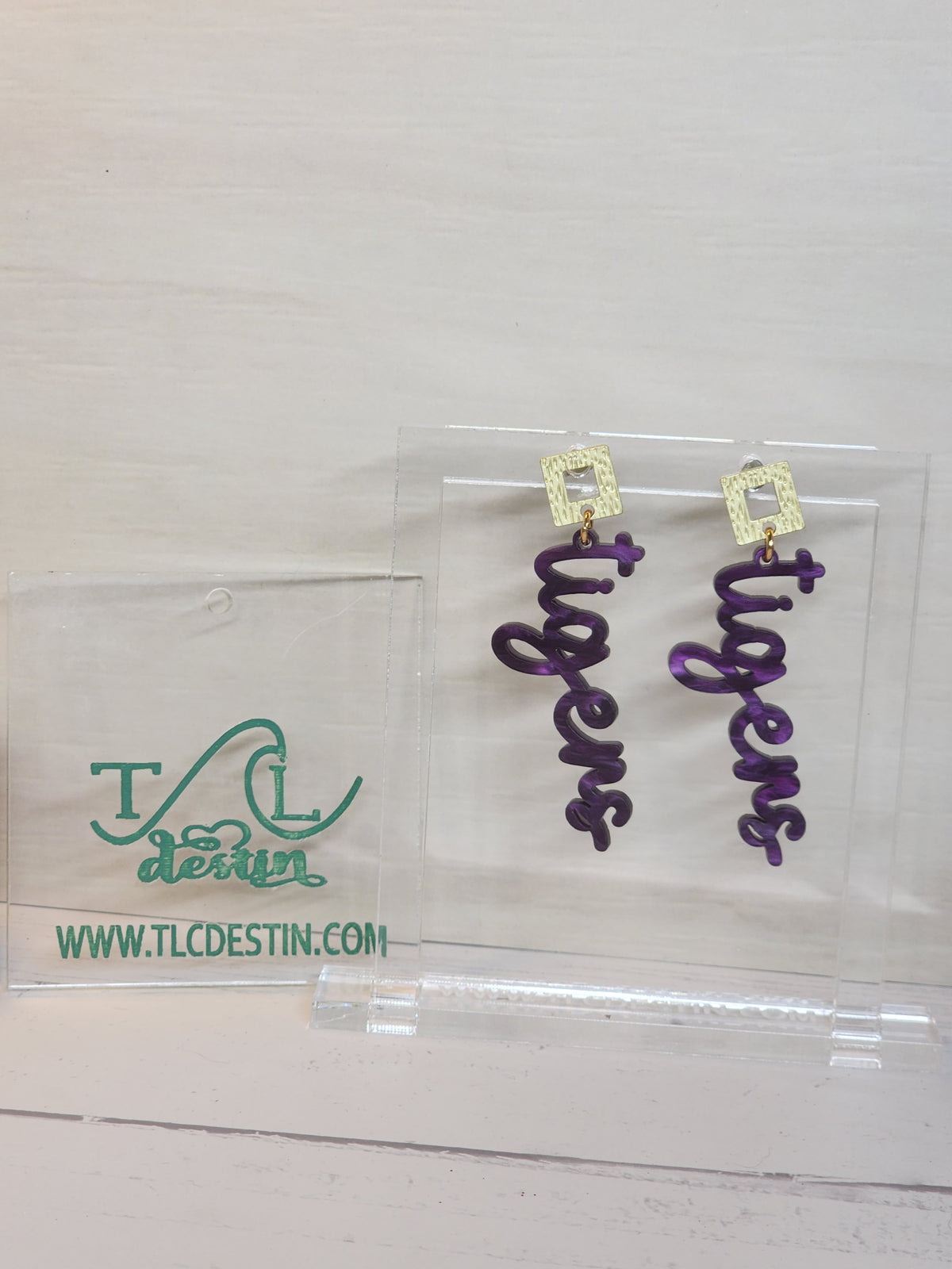 Tiger Acrylic Earrings