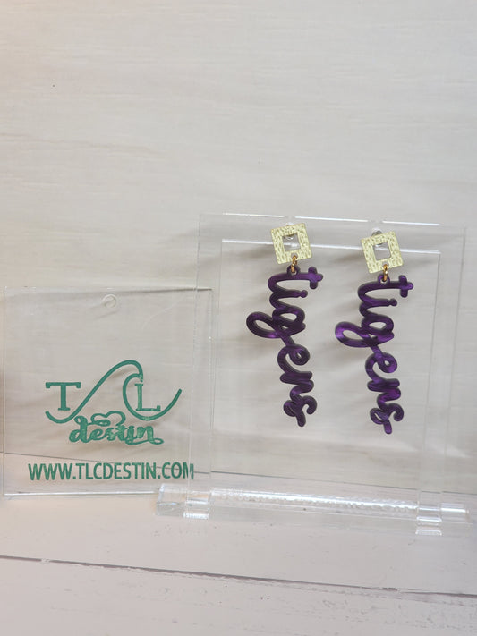 Tiger Acrylic Earrings