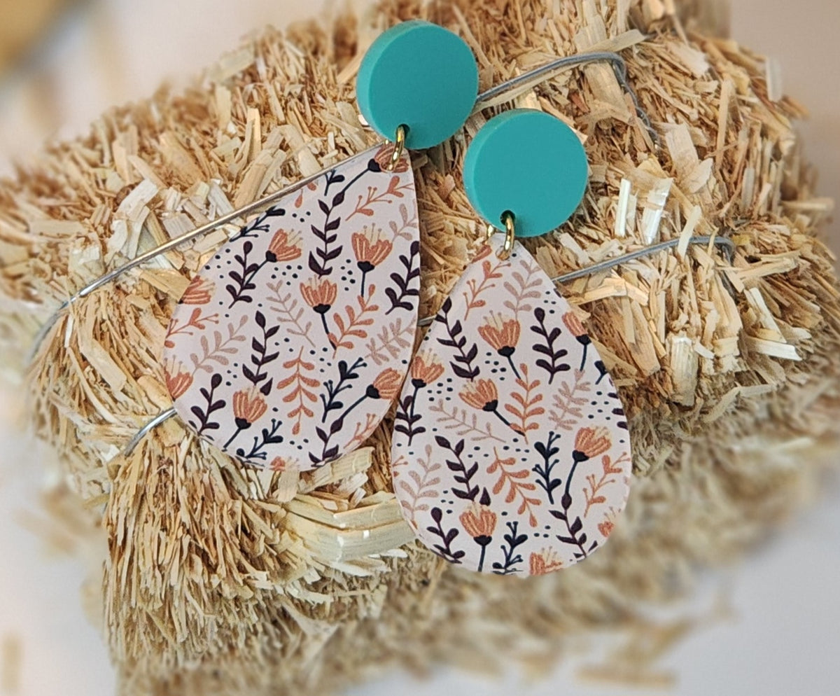 Floral Acrylic Earrings