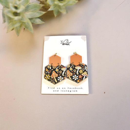 Retro Mushroom Earrings