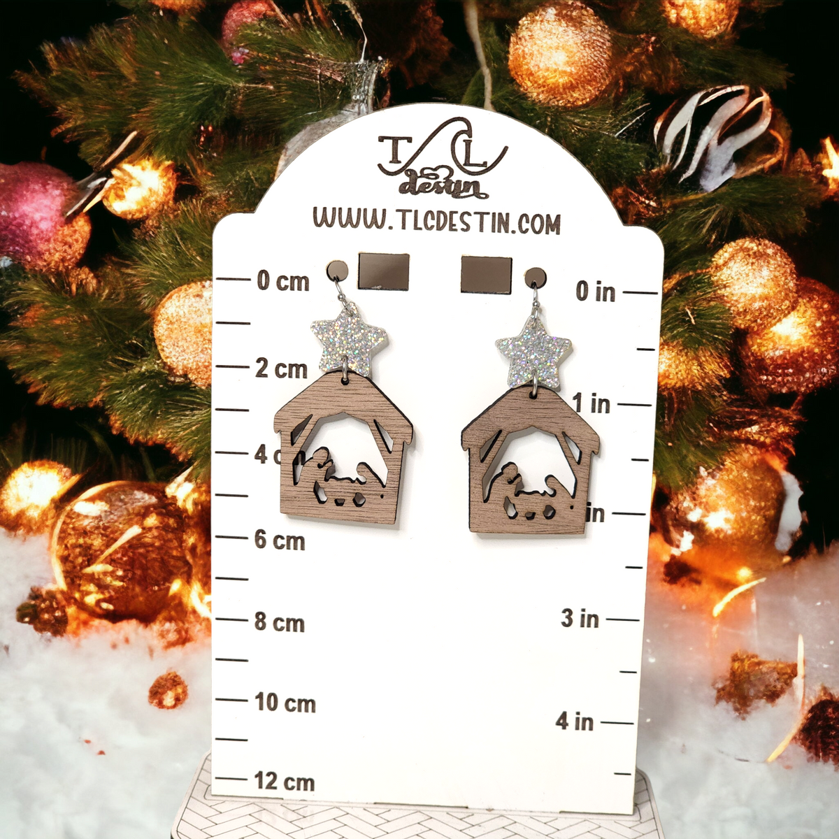 Nativity Christmas Earrings