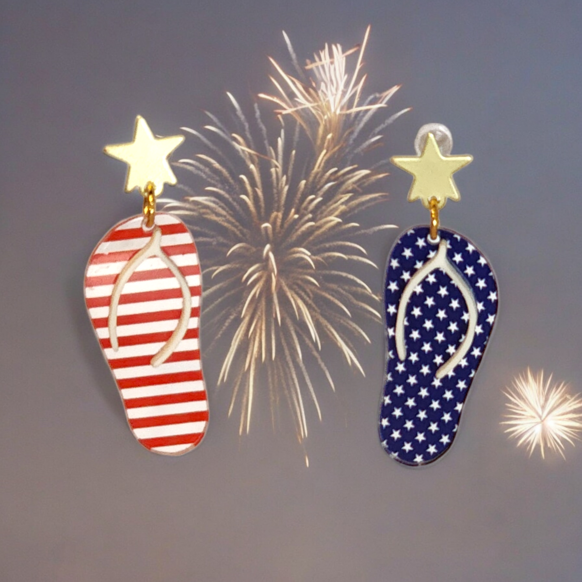 Patriotic Acrylic Earrings