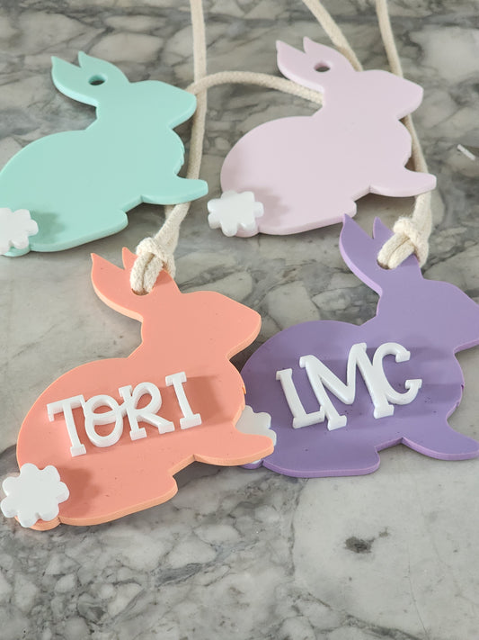 Easter basket bunny tags