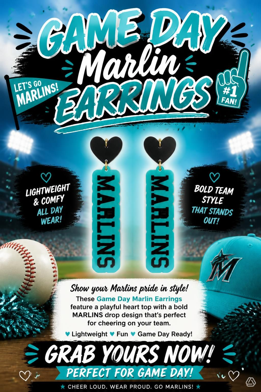 Marlin Gameday Earrings
