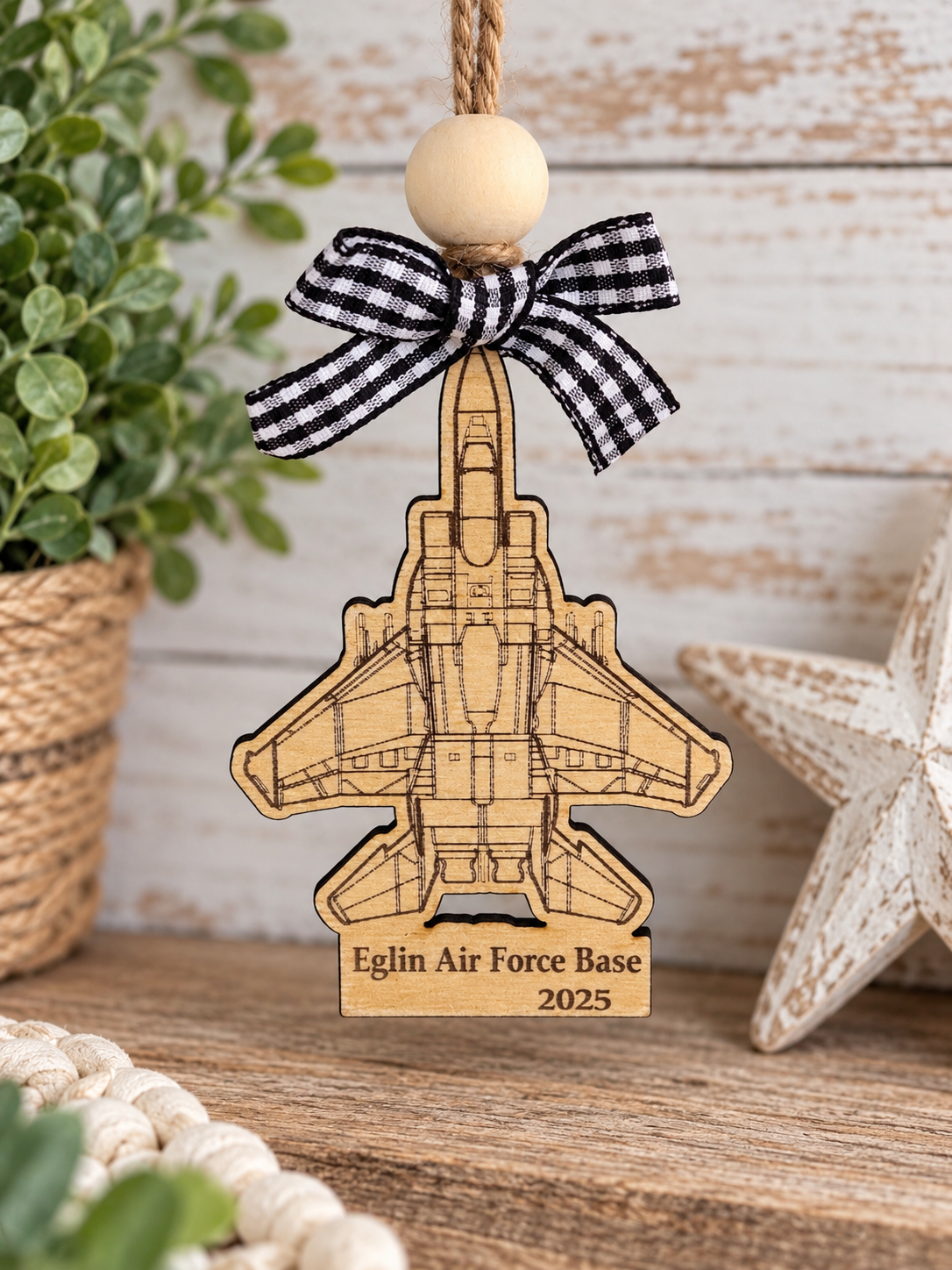 Custom Air Force Base F-15 Ornament
