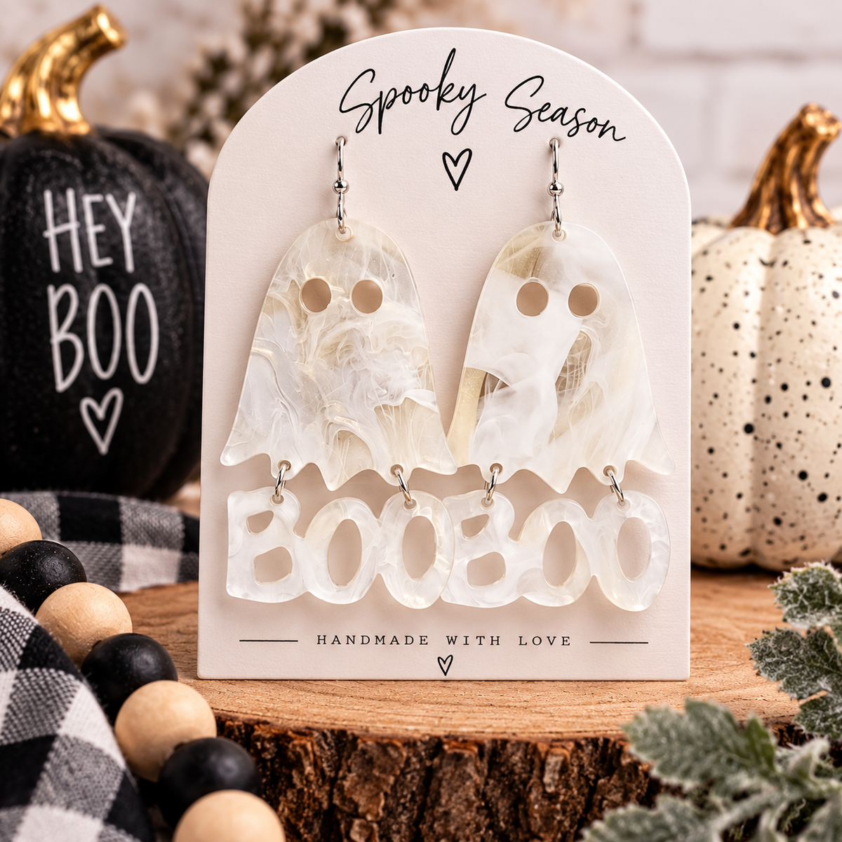 BOO Ghost Earrings