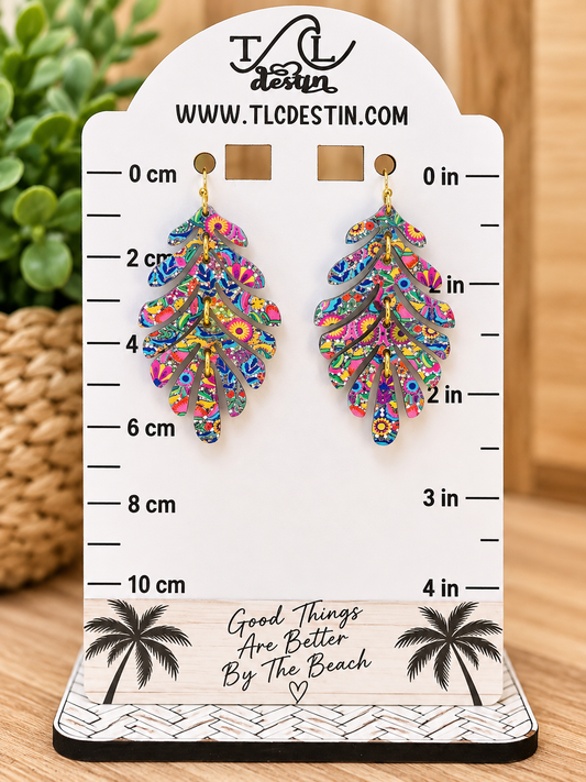 Boho bloom Acrylic Earrings