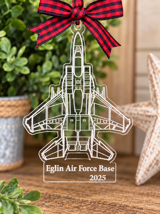 Custom Air Force Base F-15 Ornament