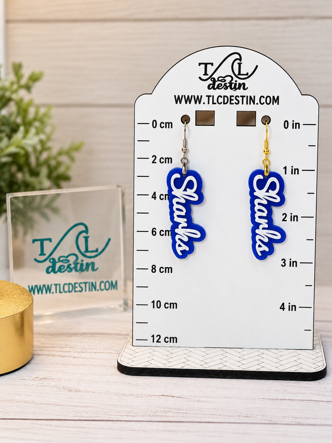Sharks Acrylic Earrings