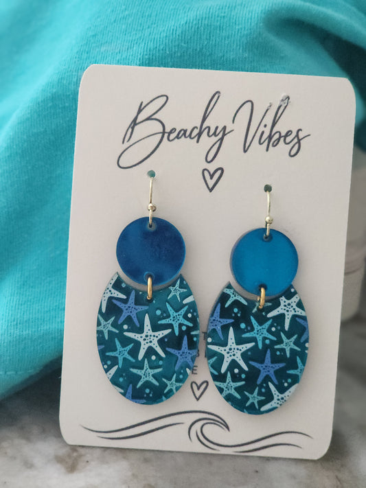Starfish acrylic earrings