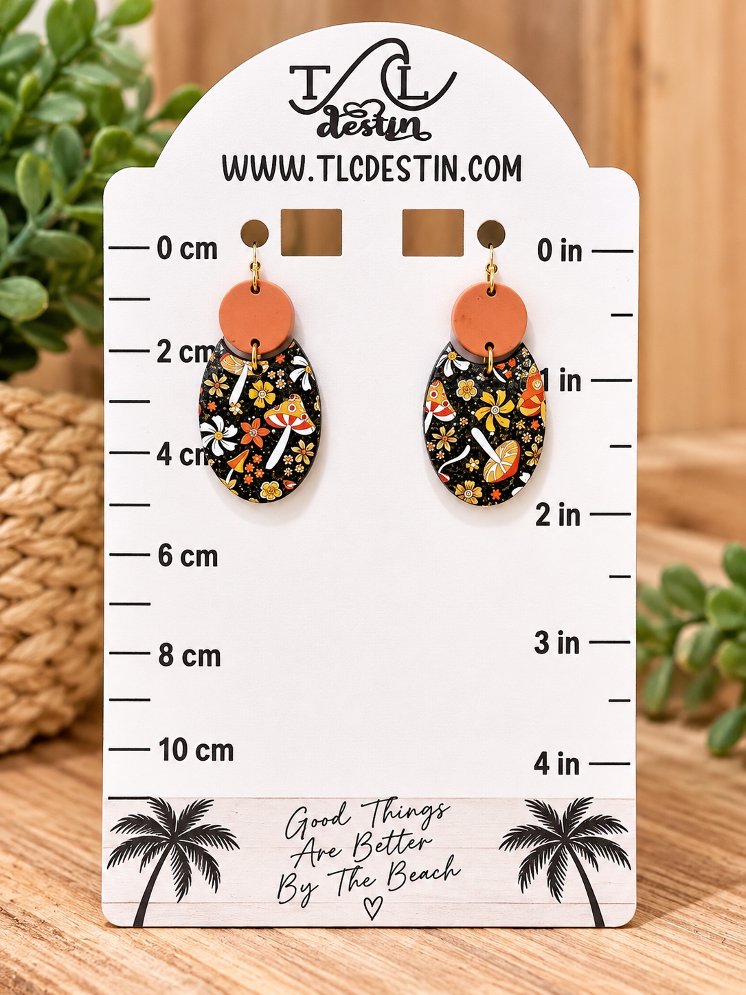 Vintage mushroom earrings