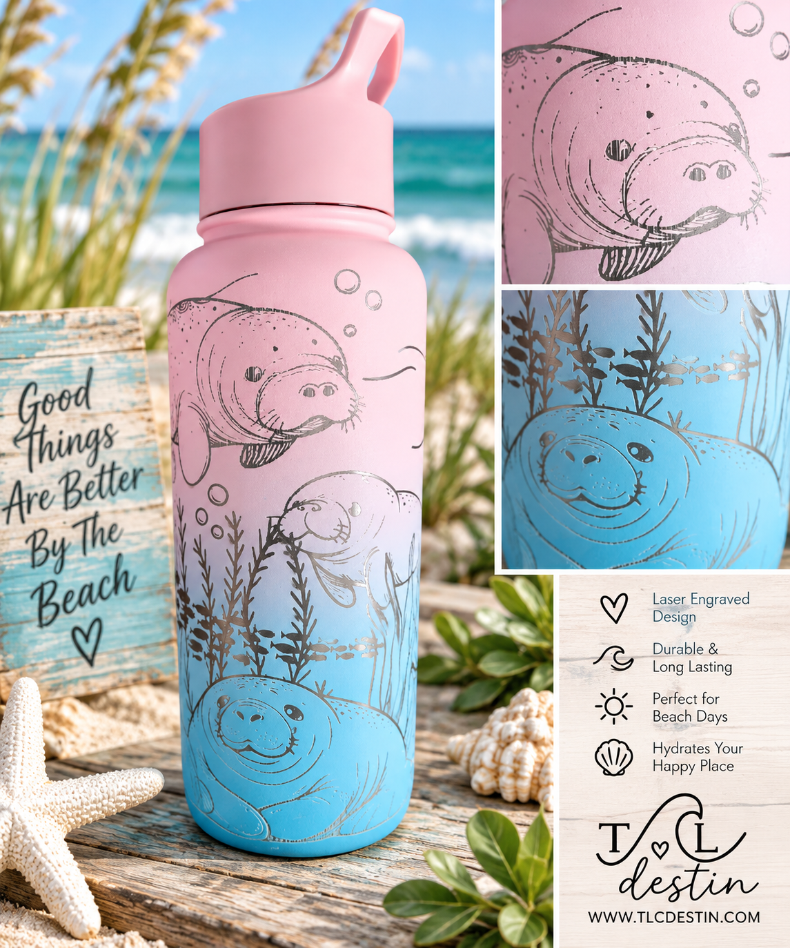 SM 32 oz Manatee Tumbler