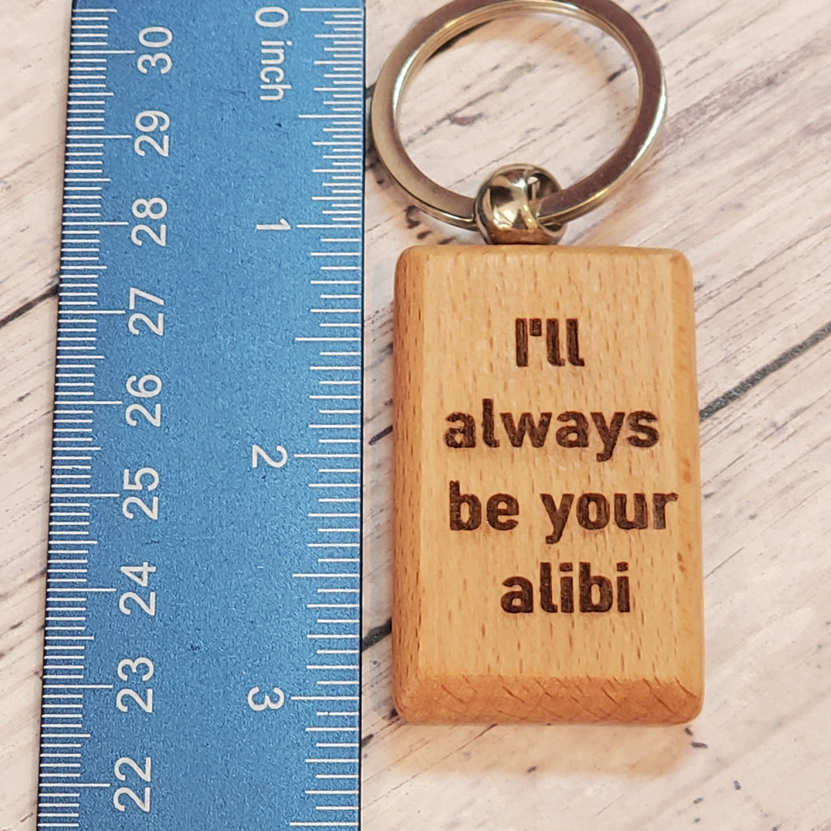 Your Alibi keychain