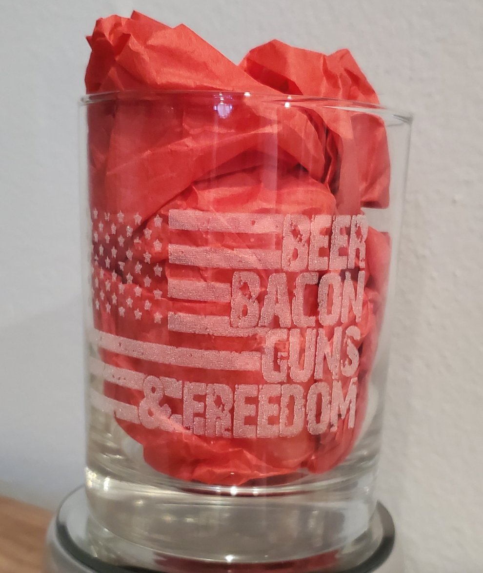 Bourbon "freedom" glass