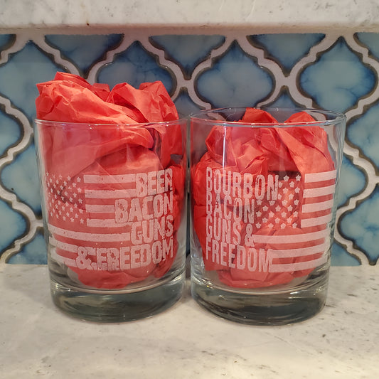 Bourbon "freedom" glass
