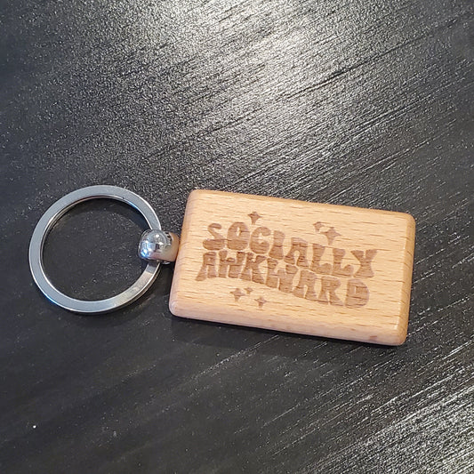 Socially Awkward keychain