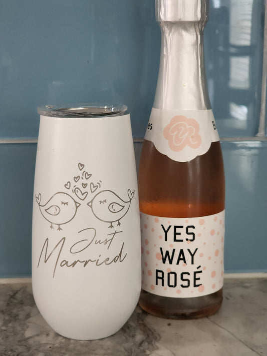 Just Married, bride Tumbler
