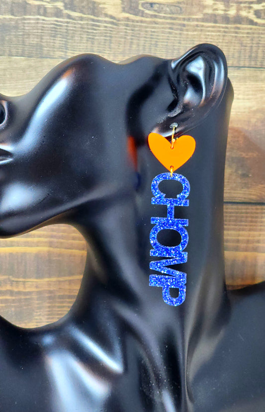 Orange and blue gameday Earrings