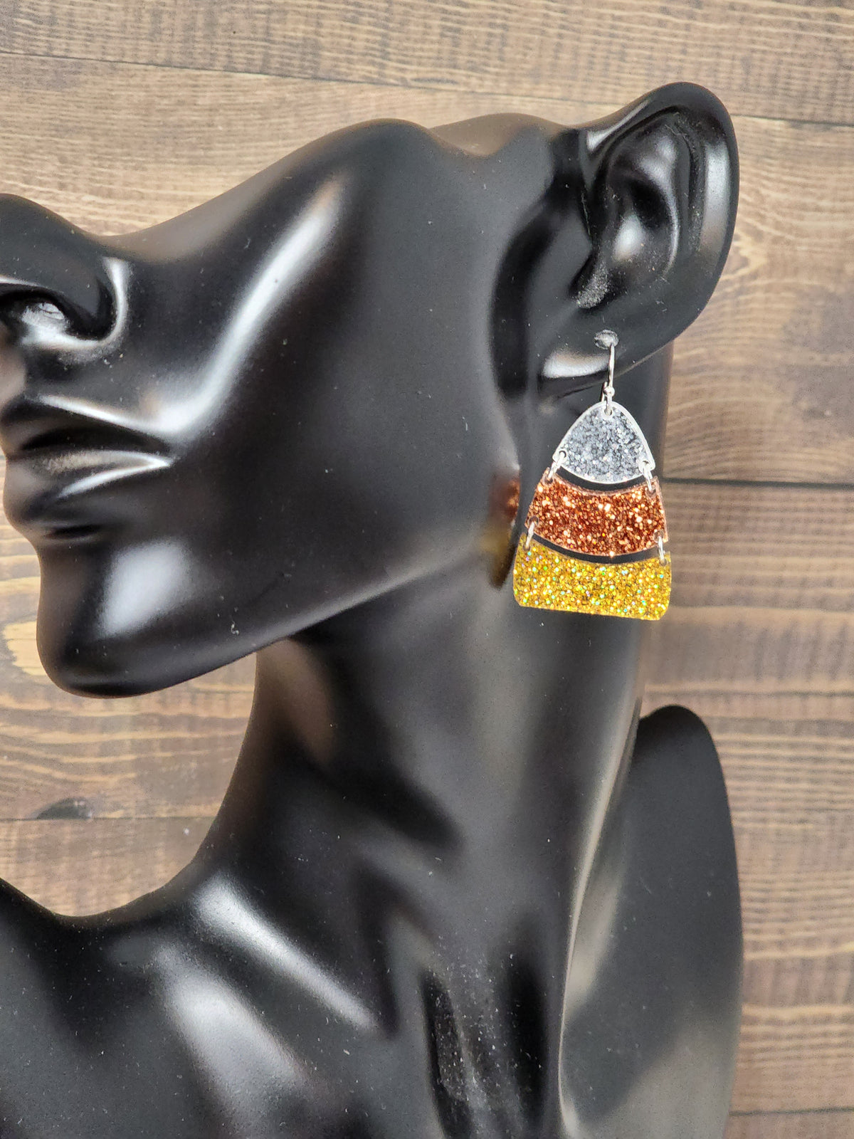 Candy corn earrings
