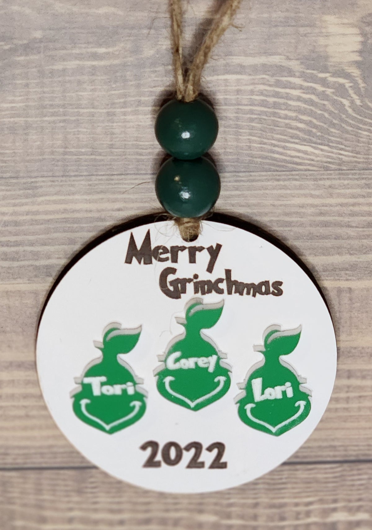 Personalized "mean one" ornament 2026