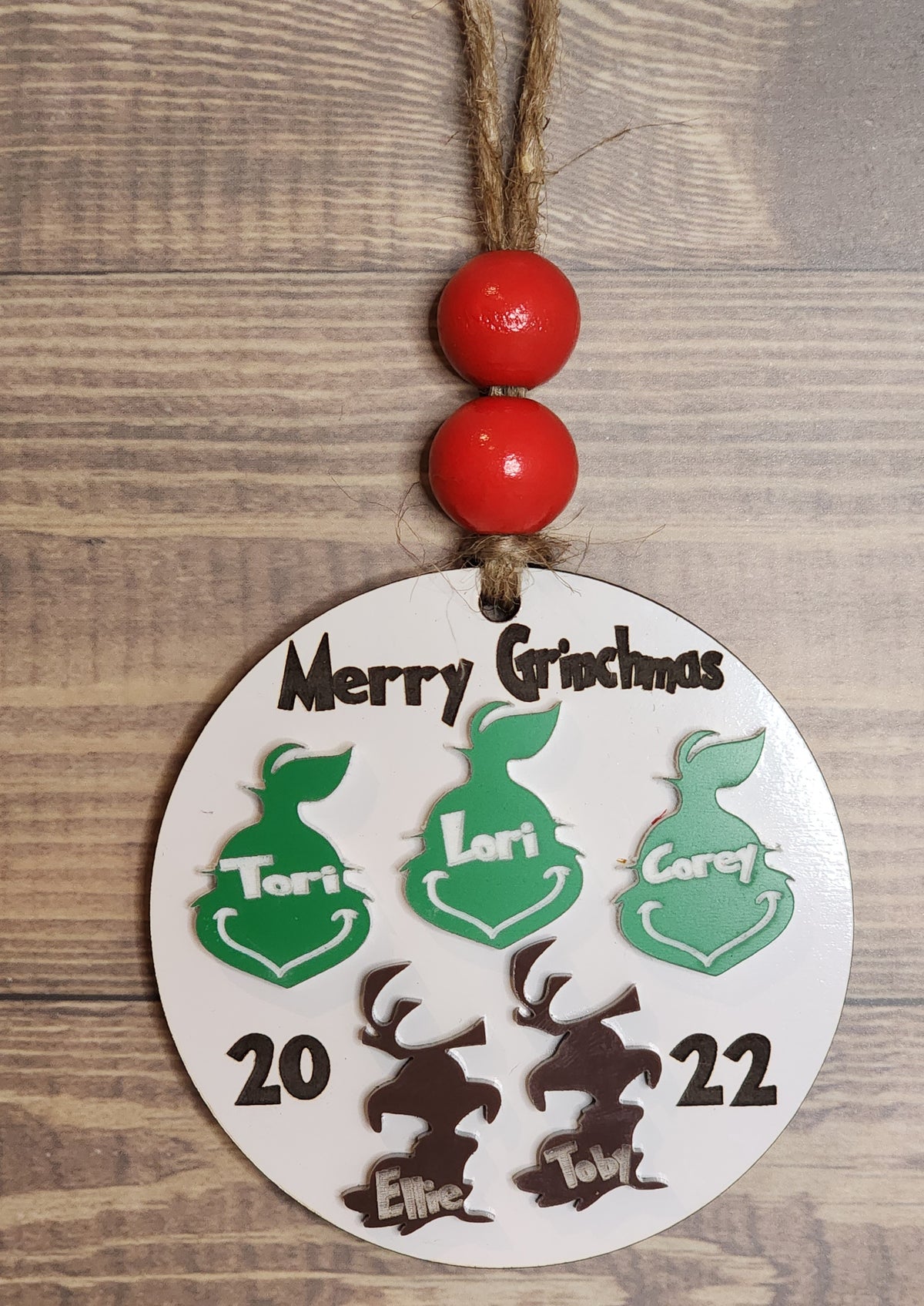 Personalized "mean one" ornament 2026