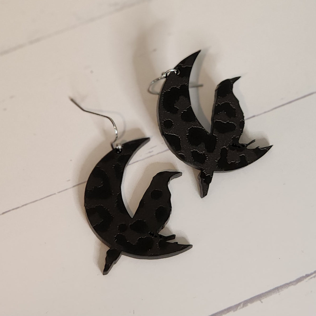 Black Raven Earrings