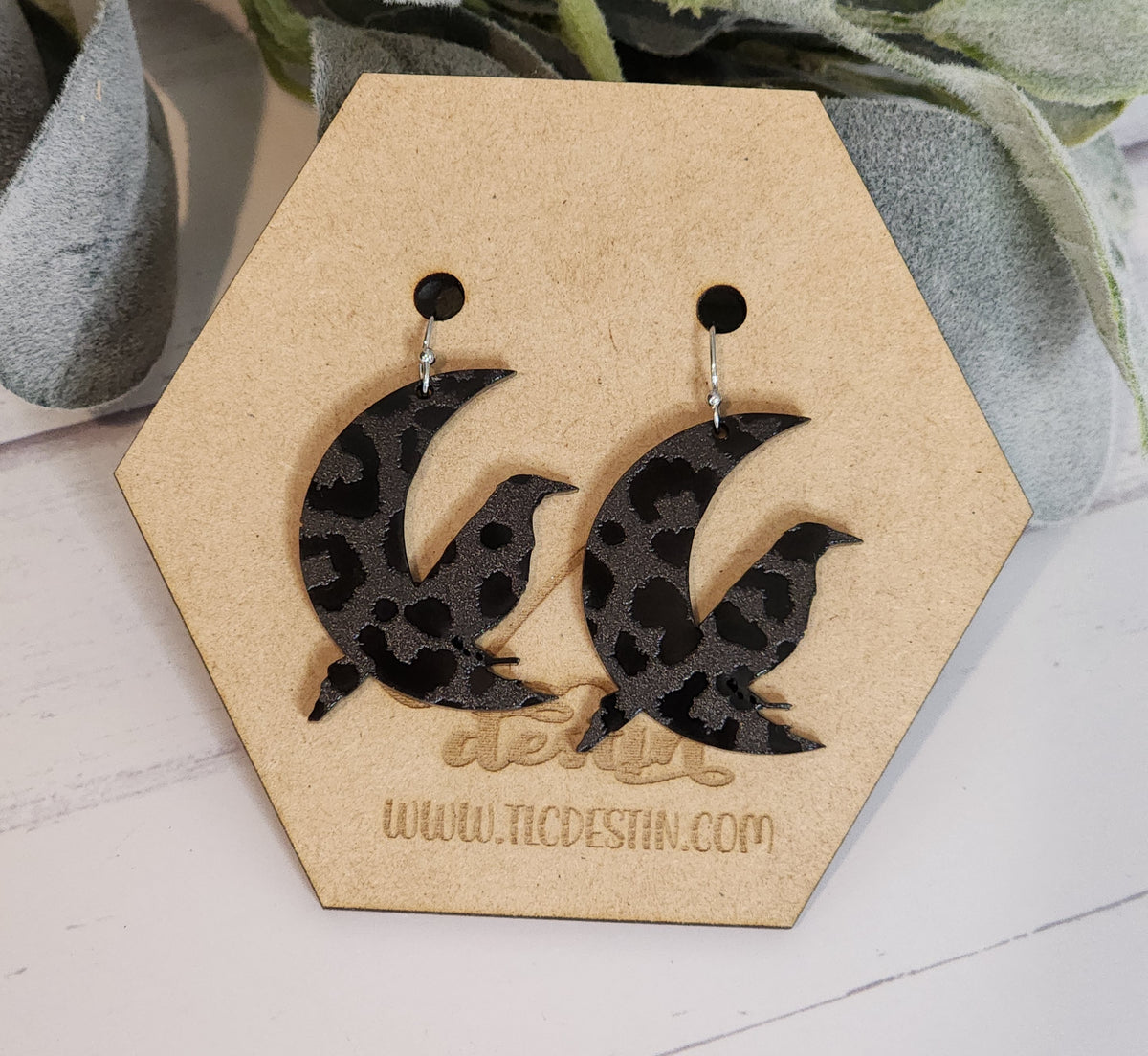 Black Raven Earrings